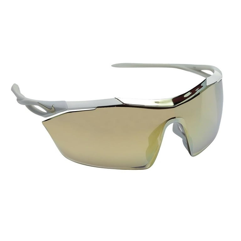 Nike Vaporwing Sunglasses, Matte White Frame, Gold Mirror