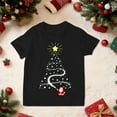 thumbnail image 2 of mgoYE Mom Christmas Family Matching Pajamas Mama Xmas Mother Short Sleeve T-Shirt(Black,5-6 Years), 2 of 5