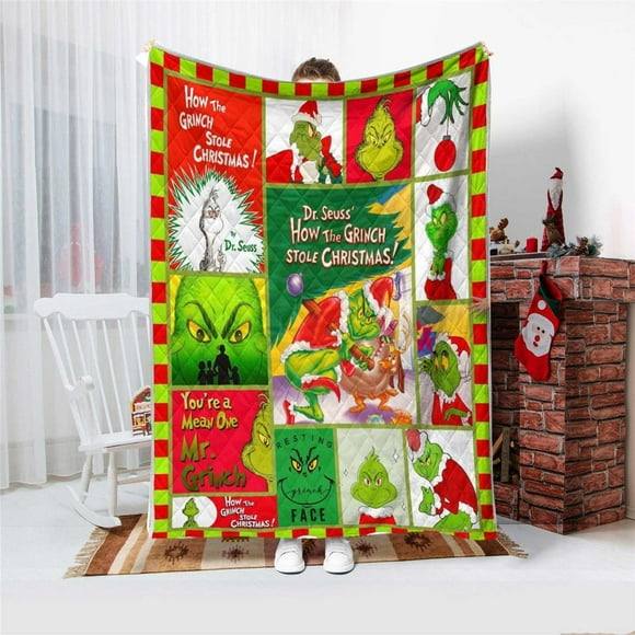 Christmas Decorations OutdoorBlanketChristmas Throw Blanket Decoration Christmas Throw Blanket Soft Blanket Suitable For All Seasons Home Bedroom Sofa Christmas Family Blanket Giftpolyester blanket