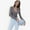 Gray, variant on Women's Long Sleeve Wrap Hoodie with V-Neck and Side Drawstring Details- Large, Red