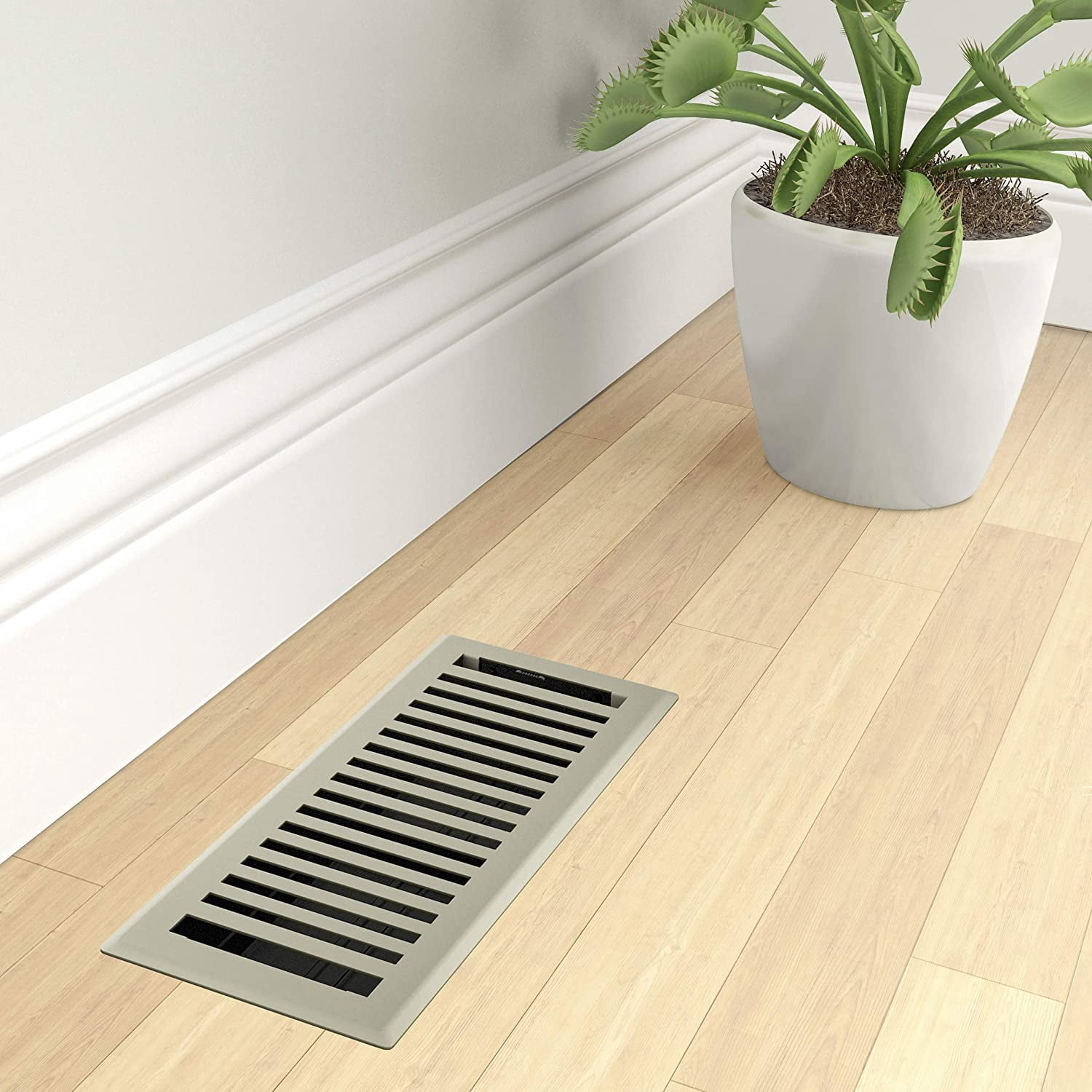 Imperial RG3430 Floor Register, 12 in W Duct Opening, 4 in H Duct Opening, Polystyrene