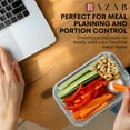 thumbnail image 6 of Razab 15 PC Glass Food Storage Containers with Lids, Leakproof Reusable Meal Prep Containers for Lunch and Leftovers, 6 of 10