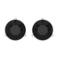 thumbnail image 3 of 4 ct Screw-Back Stud Earrings for Women | 8.0mm Round Cut Natural Onyx | 18K White Gold, 3 of 5