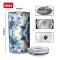 thumbnail image 4 of 20oz Coffee Tumblers Indigo Tie Dye Star Stainless Steel Vacuum Insulated Travel Tumbler Coffee Cups Mug with Lid and Straw with Cleaning Brush for Cold & Hot Drinks, 4 of 5