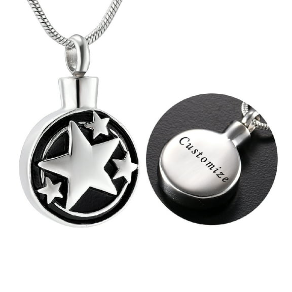 Star Cremation Jewelry for Ashes Urn Necklace Lockets for Human Ashes Pet Ashes Holder