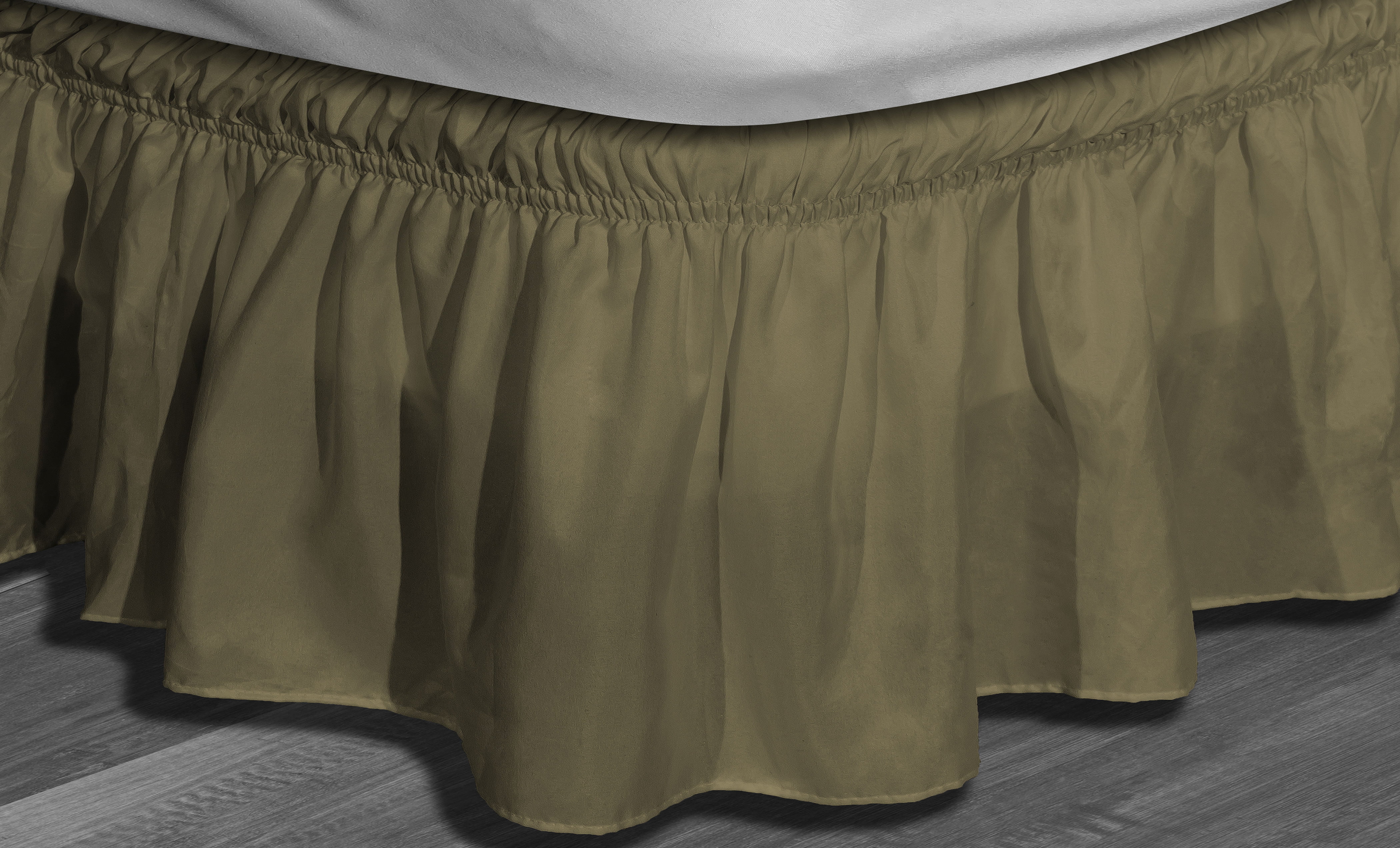 White Twin/Full Duck River Textiles Waldorf Microfiber Bed Ruffle Skirt 