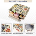 thumbnail image 3 of FORMRS Womens Corduroy Tote Bag Crossbody Shoulder Handbag with Pocket, Beige Floral, 3 of 7