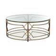 thumbnail image 5 of American Home Classic Edward Round Metal-Glass Coffee Table in Polish Silver, 5 of 11