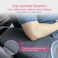 thumbnail image 3 of LAICAIW Four Seasons Universal Armrest Box Mat, Carbon Fiber Leather Embossing, Waterproof Armrest Cover Center Console Mat, Car Armrest Seat Cover (Pink), 3 of 6
