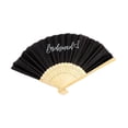 thumbnail image 3 of de boda para damas, accesorio clásico elegante para disfraz, de mano con estampado de letras para espectáculo de baile de pared, boda, Negro, 3 of 9