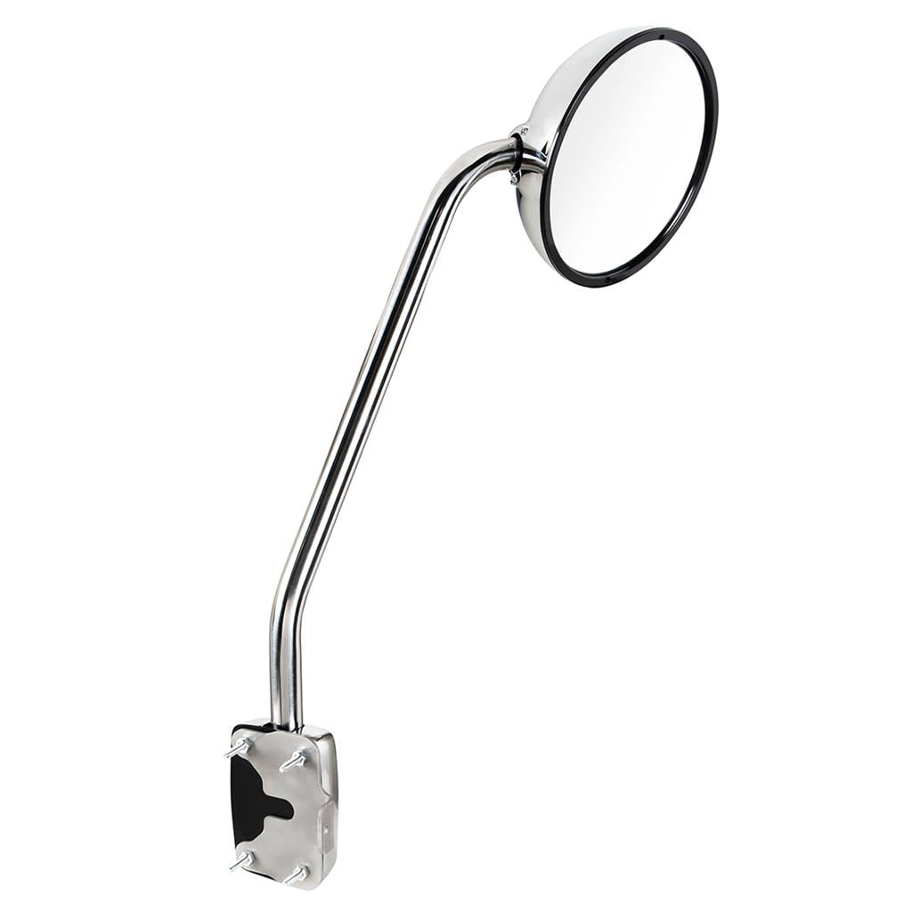 Door Mirror with Chrome Plated Arm and Stainless Steel Head Left 
