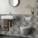 thumbnail image 3 of Azulejos adhesivos de cristal con efecto mármol gris imitación, ligero y elegante, para pared o suelo, decoración del hogar, 30 x 30 cm, 10 unidades., 3 of 5