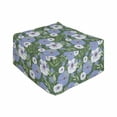 thumbnail image 1 of Floral Rectangle Pouf, Ceil Blue and White Colored Meadow Flowers Leaves in Spring Garden, Foot Stool for Living Room Office Ottoman with Cover, 25", Fern Green and Multicolor, by Ambesonne, 1 of 4