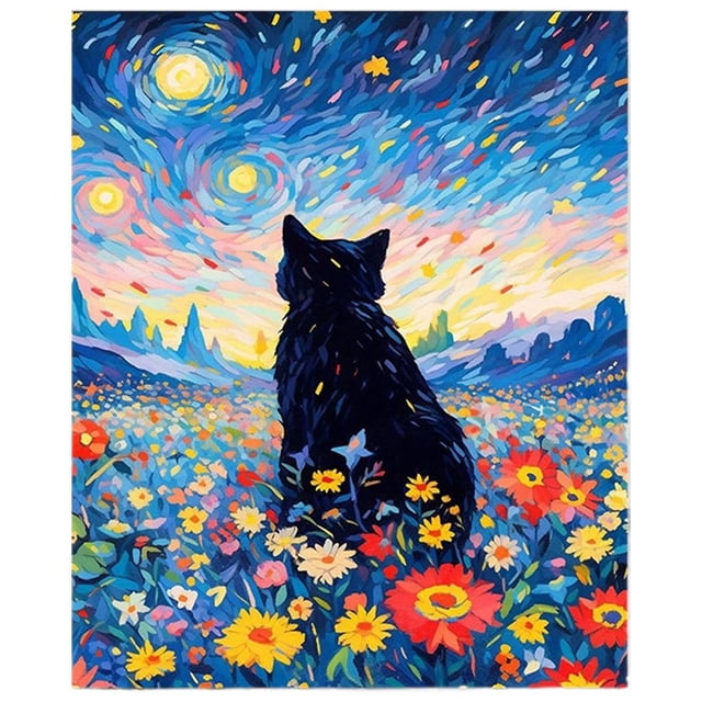 Starry Sky Paint DIY Digital Oil Painting Landscape Oil Painting Decorations