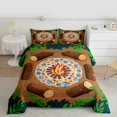 thumbnail image 2 of Feelyou Happy Camping Full Size Comforter Sets for Kids, Rustic Farmhouse Adventure Bedding Comforter Set, Jungle Camper Reversible Bedding Sets, Lightweight Room Decor, 3-Piece, 2 of 8