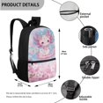 thumbnail image 5 of Yuyamidu Kawaii Axolotl School Backpack Set 4 Pieces with Lunch Bag Pencil Case and Water Bottle Holder for Kids Girls Boys Elementary and Middle School, 5 of 7