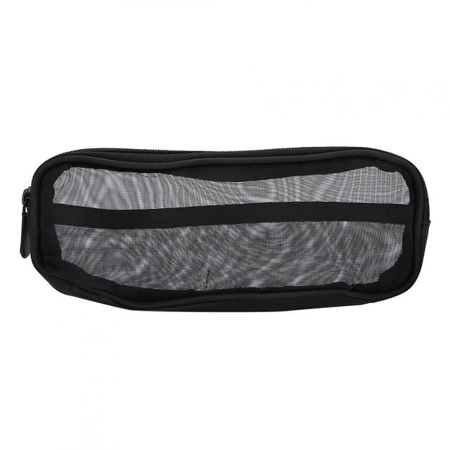 Estuche para brochas de maquillaje, bolsa para brochas de maquillaje con cremallera de nailon portátil, juego de brochas de cosméticos, bolsa negra
