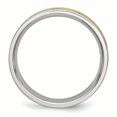 thumbnail image 2 of Bague en Acier Inoxydable Rainurée Jaune Plaquée IP pour Femmes 6mm Bande Brossée Taille 6, 2 of 6
