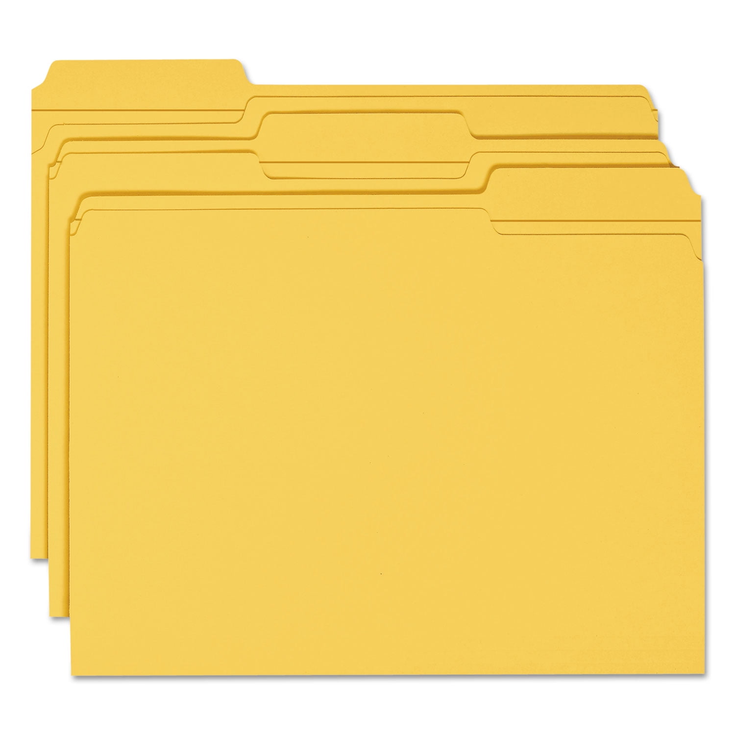 Smead 12234 File Folders, 1/3 Cut, Reinforced Top Tab, Letter, Goldenrod, 100/Box