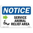 thumbnail image 1 of SignMission OS-NS-A-1218-L-18284 12 x 18 in. OSHA Notice Sign - Service Animal Relief Area Right, 1 of 1