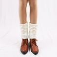 thumbnail image 4 of Dress Choice Womens Winter Boot Cuffs Knit Short Cable Knit Leg Warmers Boot Cuffs Socks, 4 of 8