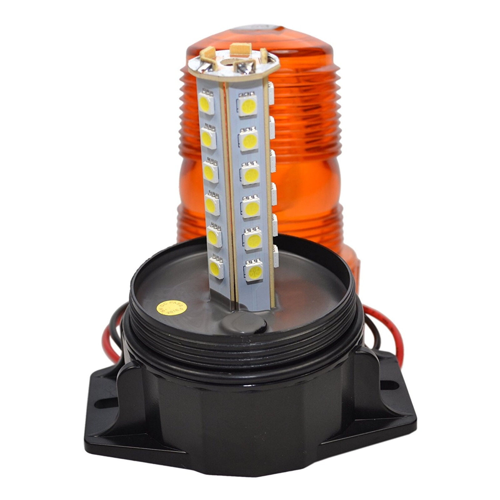 HQRP 360 Degrees 12-110V 30-LED Mini Beacon Amber Flashing Strobe Emergency  Warning Light Home / Vehicle Safety 