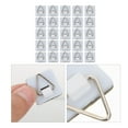 thumbnail image 3 of 50pcs Wall-mounted Photo Frame Display Hooks Punch-free Triangle Hooks (White), 3 of 8