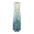 thumbnail image 4 of SMihono Robe Maxi Bohème d'Été pour Femmes Grande Taille Robe Longue Imprimée Sans Manches Col Rond Robe de Plage Robe d'Été, 4 of 5