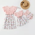 thumbnail image 1 of goowrom Mommy  Me Matching Ruffle Sleeve Floral Dress/Romper, 1 of 4