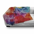 thumbnail image 3 of Art Soft Flannel Fleece Throw Blanket, Blurry Big Flower Petals with Hazy Brush Effect Vibrant Watercolor Pastel Design, Cozy Plush for Indoor and Outdoor Use, 70" x 90", Multicolor, by Ambesonne, 3 of 6