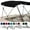 Black, variant on EliteShield 4 Bow Bimini Top Boat Cover Grey 4 Bow 96"L 54"H 79"- 84"W with Boot and Rear Poles