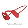 thumbnail image 4 of Cateissary Auriculares de conducción de aire Auriculares inalámbricos Bluetooth 5.0 Auriculares deportivos impermeables IPX6 Cables de audio/vídeo rojo, 4 of 6