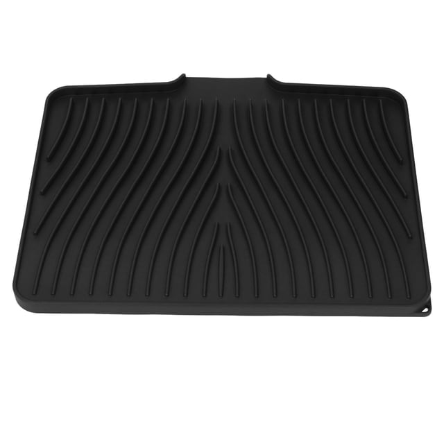 Drainer Mat, Food Grade Material Prevent Slip Thickened And Soft Dish Drying Pad with Drain Lip for Kitchen Counter And Sink