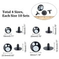 thumbnail image 5 of 1Box Big Safety Eyes 40 Sets Crochet Eyes Amigurumi Eyes Stuffed Animal Eyes Kawaii Eyes Craft Eyes with Washers for Puppet Teddy Bear Crochet Plush Animal Making 18/20/23.5/30mm, 5 of 6