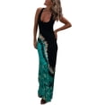 thumbnail image 1 of WTXUE Robes pour Femmes 2024, Robe d'Été Automne Multi-Imprimée pour Fête Mariage, Robe Dos Nu, Robe Verte, 2 Vert TG, 1 of 6