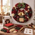 thumbnail image 7 of 3D Fabric Poke Wreath DIY Kit, Bell Pattern Punch Art Craft Set, Beginner-Friendly Xmas Wall Hanging Decor for Front Door Window Home Party, 7 of 7