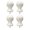 White, variant on Replacement Curtain Finials with Rounded Knobs, Threaded Metal Bases and Four Individual Items per Package