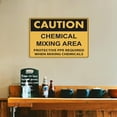 thumbnail image 6 of Caution Chemical Mixing Area Sign 12 X 8 Inches Reflective Aluminum Metal Warning Signage With Symbol For Indoor Outdoor Use, 6 of 6