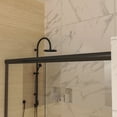 thumbnail image 3 of JimsMaison 56-60"W x 70"H Semi-Frameless Sliding Shower Door,Tempered Glass, Matte Black Aluminium, 3 of 8