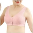thumbnail image 6 of Juslio Women's Bras Athletic Wirefree Vest Solid Front Closure Bras, 6 of 6