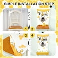 thumbnail image 4 of 6 Pcs Bee Stretch Dining Chair Covers Bee Dining Chair Cover Bee Party Favor Washable Yellow Summer Chair Covers Slipcovers Removable Dining Chair Protector for Bee Party Supplies Home Decor, 4 of 6