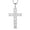 A,Silver Necklace, variant on Celtic Cross Necklace Stainless Steel Men's Pendant Neclace Viking Cross Jewelry Gift for Dad