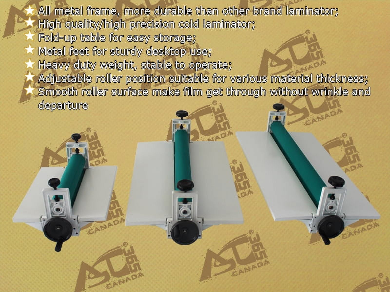 PreAsion 14" All Metal Frame Manual Vinyl Film Mounting Laminating Machine Cold Laminator