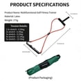 thumbnail image 3 of Generic Golf Swing Trainer Resistance Band 360 Degree Rotating Green Adjustable Rubber Ring, 3 of 7