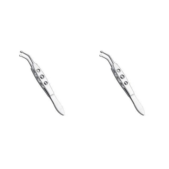 Vogacara Pinzas para párpados de acero inoxidable, Clips de limpieza para eliminación de obstrucciones oculares, herramientas de belleza Facial Punta redonda pequeña 2piezas Vogacara CBP195949