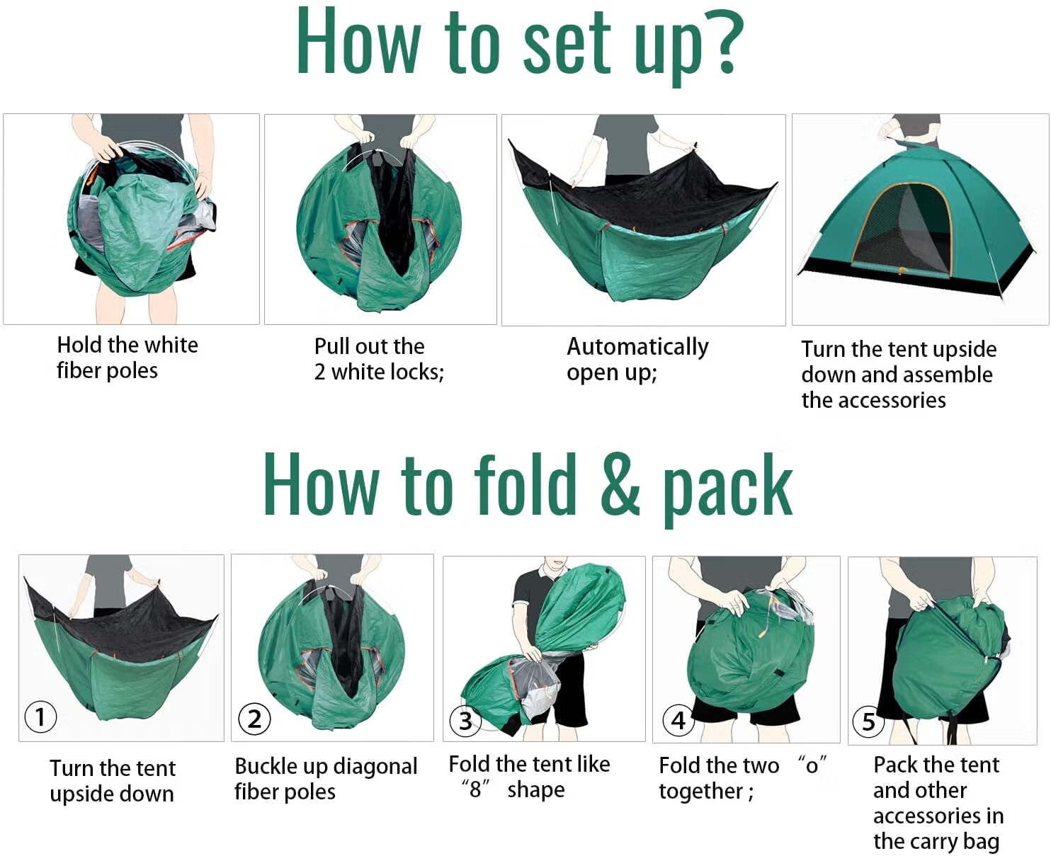 2-Person Dome Tent,Easy Set Up Shelter with Rain Fly & Carry Bag for Camping, Beach, Backpacking, Hiking