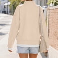 thumbnail image 5 of GILIGEGE Womens Crewneck Sweatshirts Fall Clothes,Patchwork Long Sleeve Loose Fit Pullover Tops,Fashion 2026 School Teacher Outfits,Cowboy Chic Knit Cozy Warm Layered Winter Oversized Sweaters Beige, 5 of 6