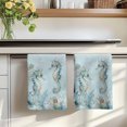 thumbnail image 7 of Coastal Seahorse Kitchen Towels Set of 4, Summer Green Eucalyptus Leaves Coral Absorbent Dish Towels for Kitchen, Microfiber Hand Towel, Quick Drying Tea Towel for Cleaning Decorative Dishcloths, 7 of 7