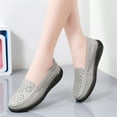 thumbnail image 2 of Wyzesi Espadrilles Rouges pour Femmes Taille Confort Marche Mocassin Plat en Cuir Chaussures Plates Confortables Chaussures de Conduite Extérieures Espadrilles Femmes Mode Tendance Espadrilles Blanches Femmes, 2 of 6