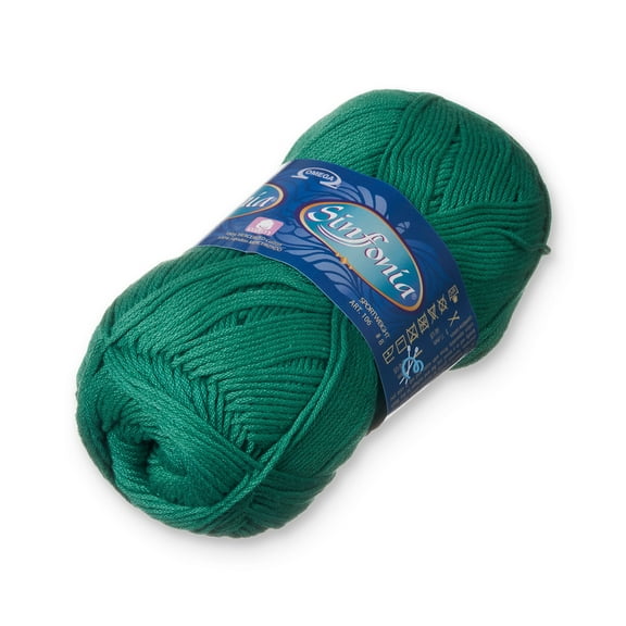 SINFONIA [100grs] by Omega - Elegant Fine 100% Mercerized Cotton Yarn for Knitting and Crafts - Color: 52 - Pine Green 880